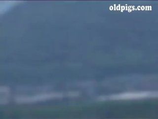Hiker full-blown pāris jāšanās ārā